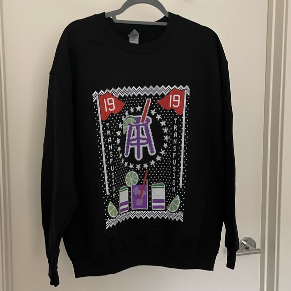 NWT Barstool Sports 19th Hole Transfusion Ugly Sweater Black - Picture 1 of 4
